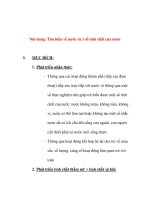 Giáo án chương trình đổi mới Nội dung: Tìm hiểu về nước và 1 số tính chất của nước pdf