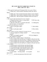 ĐỀ LUYỆN THI TỐT NGHIỆP 2011 CÓ ĐÁP ÁN MÔN: ANH VĂN – ĐỀ 3 doc