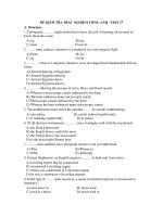 ĐỀ KIỂM TRA TRẮC NGHIỆM TIẾNG ANH - TEST 17 pptx