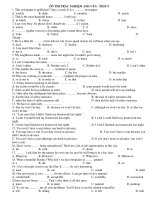 ÔN THI TRẮC NGHIỆM ANH VĂN - TEST 9 doc