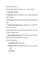 Giáo trình tin học 12 - Tiết 18 Các lệnh và thao tác cơ sở - (Tiết 1/2 tiết) pptx