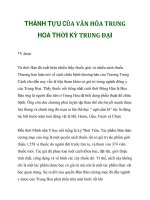 THÀNH TỰU CỦA VĂN HÓA TRUNG HOA THỜI KỲ TRUNG ĐẠI*Y dượcTừ thời Hán đã pdf