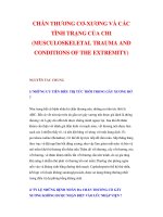 CHẤN THƯƠNG CƠ-XƯƠNG VÀ CÁC TÌNH TRẠNG CỦA CHI pot