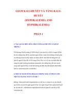 GIẢM KALI-HUYẾT VÀ TĂNG KALIHUYẾT (HYPOKALEMIA AND HYPERKALEMIA) PHẦN I doc