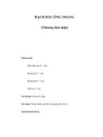 BẠCH ĐẦU ÔNG THANG ppt