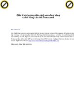 Giáo trình hướng dẫn cách xác định hàng chính hãng của thẻ Transcend phần 1 ppt