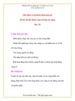 Giáo án chương trình mới: Lớp lá đề tài: Bé đến thăm công trường xây dựng pot