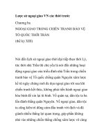 Lược sử ngoại giao VN các thời trước Chương ba NGOẠI GIAO TRONG CHIẾN TRANH BẢO VỆ TỔ QUỐC THỜI TRẦN (thế kỷ XIII) pptx