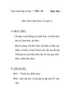 Giáo trình đại số lớp 7 - Tiết : 63 :ÔN TẬP CHƯƠNG VI (tiết 1) pps