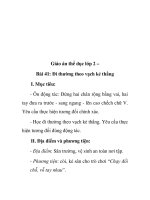 Giáo án thể dục lớp 2 – Bài 41: Đi thường theo vạch kẻ thẳng potx