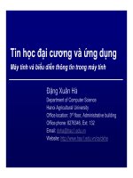 Tin học đại cương và ứng dụng : Máy tính và biểu diễn thông tin trong máy tính part 1 pps