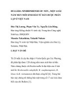 BÁO CÁO KHOA HỌC: 