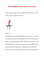 Kinh nghiệm của bà mẹ có con tự kỷ pps