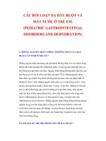 CÁC RỐI LOẠN DẠ DÀY, RUỘT VÀ MẤT NƯỚC Ở TRẺ EM ppsx