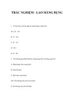 TRẮC NGHIỆM - LAO MÀNG BỤNG potx