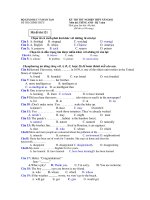 KỲ THI TỐT NGHIỆP THPT NĂM 2011 Môn thi: TIẾNG ANH - Mã đề thi 121 doc