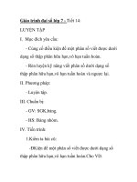 Giáo trình đại số lớp 7 - Tiết 14: LUYỆN TẬP pps