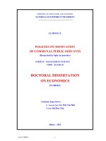 tóm tắt tiếng anh  chính sách tạo động lực cho cán bộ công chức cấp xã (nghiên cứu trên địa bàn tỉnh nghệ an)