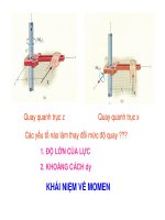 CƠ HỌC LÝ THUYẾT - KHÁI NIỆM VỀ MOMEN pps
