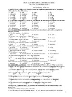 THE FINAL EXAM OF ENGLISH 12 - Code: 018 doc