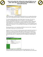 Giáo trình phân tích những tính năng nổi bật của các phần mềm diệt virus trong danh sách Wildlist của microsoft security p1 potx