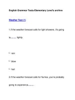 English Grammar Tests-Elementary Level''''s archiveWeather Test (1) docx