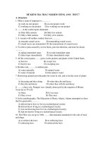 ĐỀ KIỂM TRA TRẮC NGHIỆM TIẾNG ANH - TEST 7 ppt