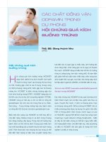 Các chất đồng vận Dopaivin trong dự phòng hội chứng quá kích buồng trứng pdf