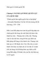 Khái quát về chính quyền Mỹ - Chương 4: NGÀNH LẬP PHÁP: QUYỀN LỰC CỦA QUỐC HỘI ppt