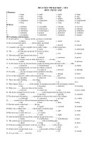 ĐỀ LUYỆN THI ĐẠI HỌC – SỐ 6 MÔN: TIẾNG ANH pptx