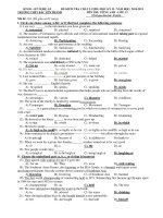 ĐỀ KIỂM TRA CHẤT LƯỢNG HỌC KỲ II - NĂM HỌC: 2010-2011 TRƯỜNG THPT BẮC YÊN THÀNH doc