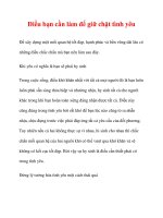 Điều bạn cần làm để giữ chặt tình yêu potx