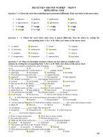 BÀI LUYỆN THI TỐT NGHIỆP - TEST 9 MÔN:TIẾNG ANH doc