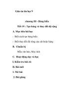 Giáo án tin học 9 -Tiết 19 : Tạo bảng và thay đổi độ rộng ppt