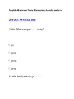 English Grammar Tests-Elementary Level''''s archiveChit Chat: At the bus stop ppsx