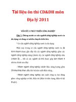 Tài liệu ôn thi CD&DH môn Địa lý 2011 PHẦN 7 doc
