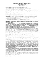 ĐỀ LUYỆN THI HSG CẤP TỈNH – ĐỀ 6 MÔN: TIẾNG ANH ppt