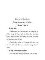 Giáo án thể dục lớp 2 – Ôn tập đi theo vạch kẻ thẳng Trò chơi “Nhảy ô” ppsx