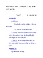 Giáo án đại số lớp 9 - Chương 1: CĂN BẬC HAI – CĂN BẬC BA ppsx