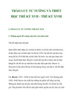 TRÀO LƯU TƯ TƯỞNG VÀ TRIẾT HỌC THẾ KỶ XVII_1 docx