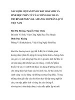 BÁO CÁO KHOA HỌC: 