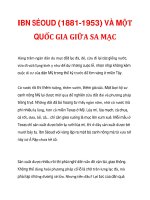 IBN SÉOUD (1881-1953) VÀ MỘT QUỐC GIA GIỮA SA MẠC_4 trăm ngàn dân du mục dắt pot
