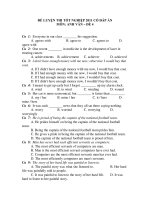 ĐỀ LUYỆN THI TỐT NGHIỆP 2011 CÓ ĐÁP ÁN MÔN: ANH VĂN – ĐỀ 4 pdf