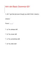 Anh văn Basic Grammar-021 ppsx