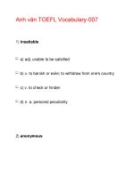 Anh văn TOEFL Vocabulary-007 pps