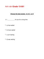 Anh văn Grade 12-001 pptx