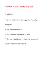 Anh văn TOEFL Vocabulary-009 pps