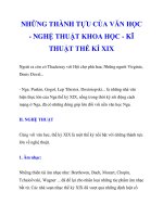 NHỮNG THÀNH TỰU CỦA VĂN HỌC - NGHỆ THUẬT KHOA HỌC - KĨ THUẬT TK XX_2 ppt