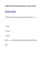English Grammar Tests-Elementary Level''''s archivePostcard: Holiday ppt