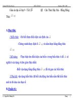 Giáo án đại số lớp 9- Tiết 2 Căn Thức Bậc Hai - Hằng Đẳng ppt